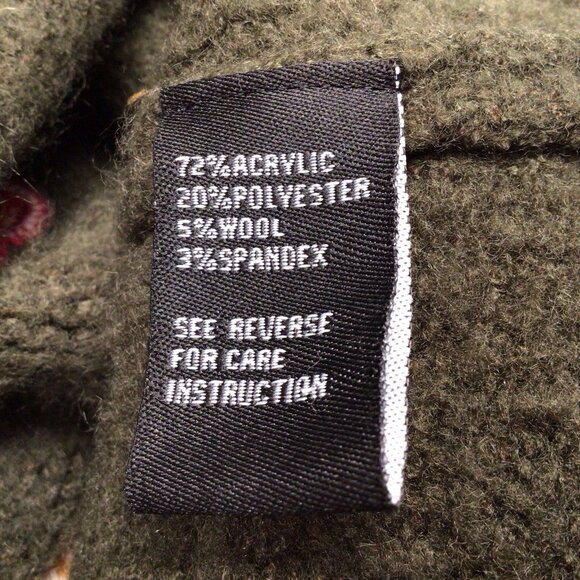 Vintage Cliche Floral Embroidered Mock Neck Pullover Sweater Green Size Large - Picture 6 of 8